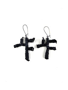 O1B - Orecchini ramo corallo - earrings black coral branch