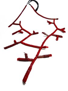 C1A - Collana modello corallo lunga - Necklace red coral design 